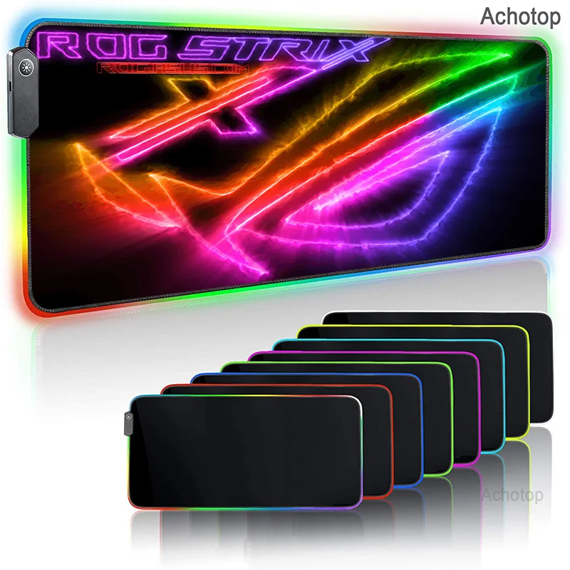 

ROG LED Gamer Mouse Pad Large Gaming Mousepad XXL 900x400 Desk Pad Mat For Keyboard RGB Game Mouse Mat ASUS Anime Computer Pad