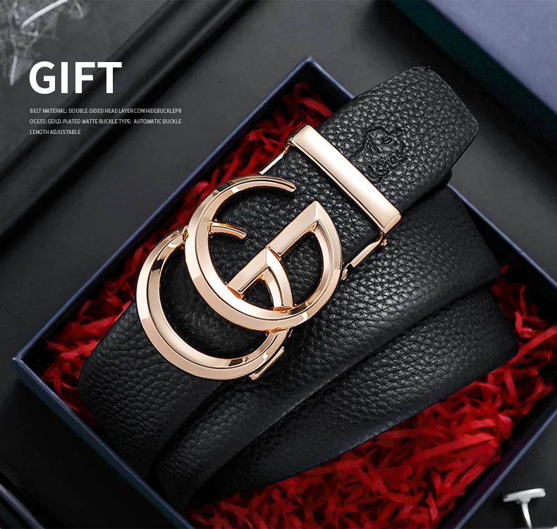 

BISON DENIM Brand Genuine Leather Mens Belt Luxury Designer Fashion Quality Belts Men Strap Male Metal Automatic Buckle N71575