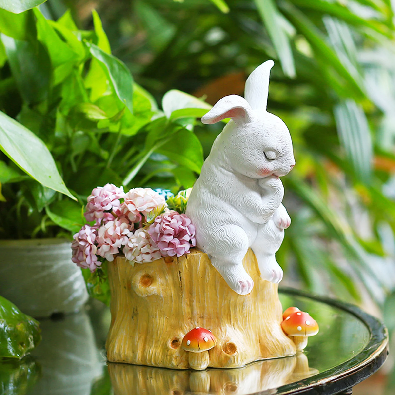 

Lovely Succulent Planter Pot Resin for Indoor Outdoor Bunny Desk Organizer