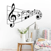 vinyl music notes wall decal lettering words quote wall sticker new design musical note wall murals home music club decor ay1623