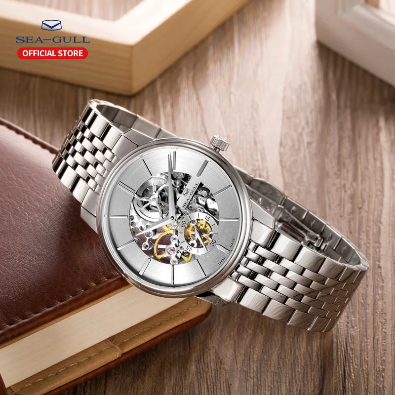 Часы мужские механические водонепроницаемые с сапфировым стальным браслетом 2021