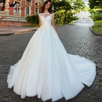 elegant ball gown wedding dresses tulle lace crystal beaded long formal bridal gown 2022 new design custom made ds58