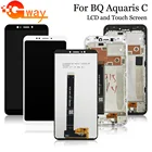 Дисплейный модуль для BQ Aquaris C, черныйбелый, с рамкой