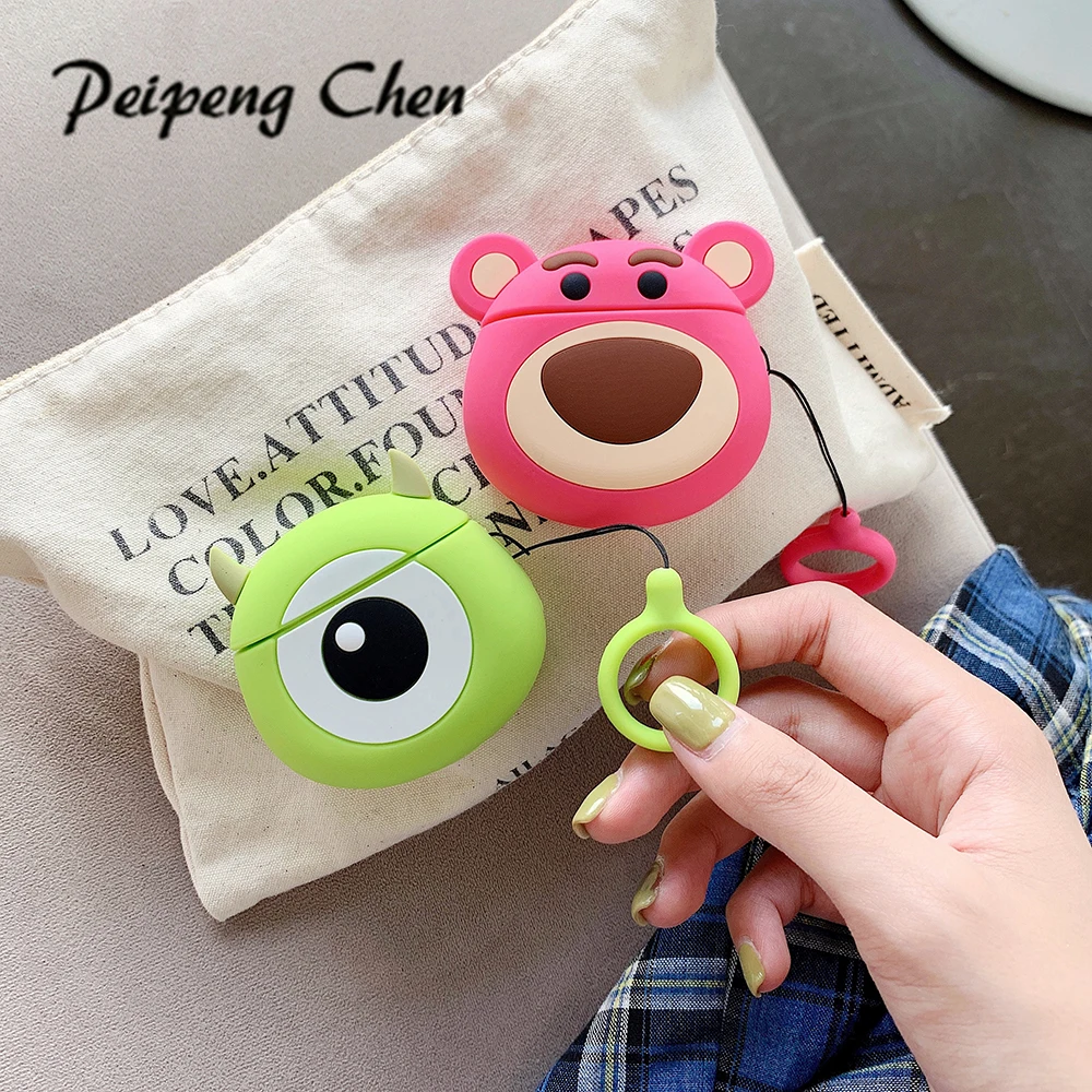 Милые Носки с рисунком медведя из мультика Беспроводной наушники чехол для Apple