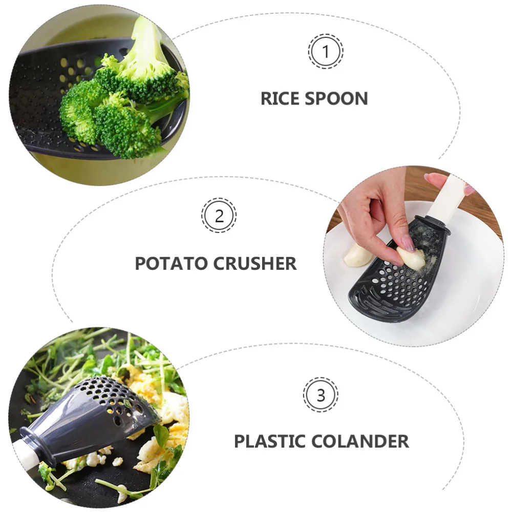 

1 Set 2pcs Colanders Home Multi-function Cooking Turners Grinding Spoons