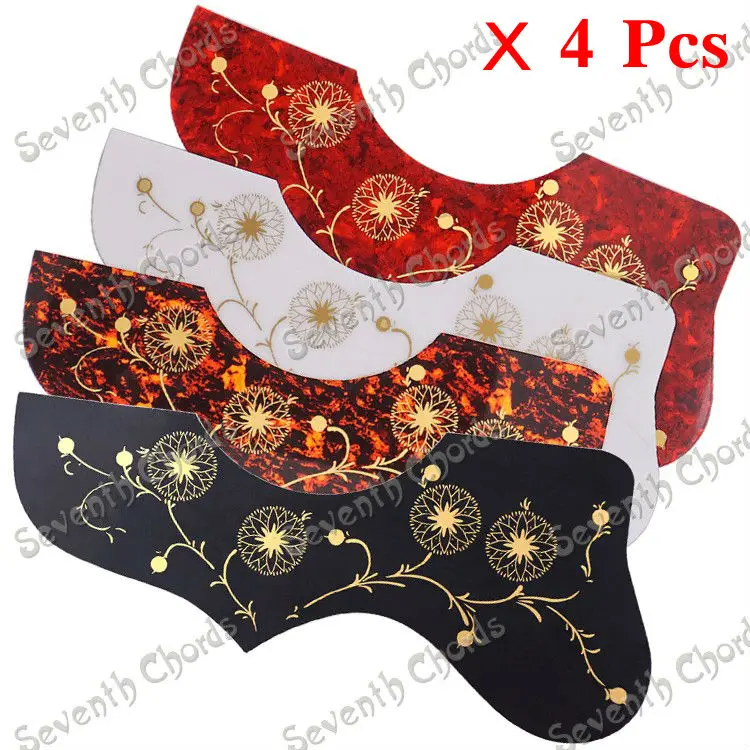 

4 Pcs 4 Color Pickguard Pick Guard Anti-scratch Plate for 40 " 41 " Left handed Folk Acoustic Guitar (SDKLX021)