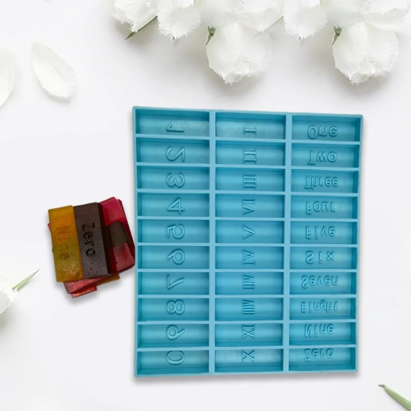 

K3ND Arabic and Roman Numbers Dominoes Epoxy Resin Mold Domino Game Toys Silicone Mould DIY Crafts Ornaments Jewelry Casting