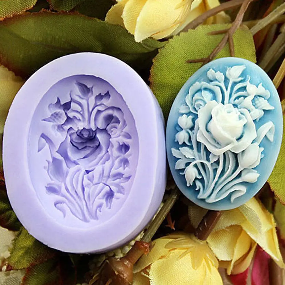 Силиконовые 3D Роза цветок плесень торт с помадной глазурью поделки из сахара