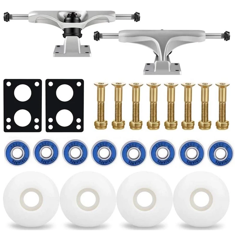 

Top!-52mm Skateboard Wheel,5.0 Skateboard Truck,ABEC-11 Skateboard Bearing,Skateboard Riser Pad,Skateboard Accessories