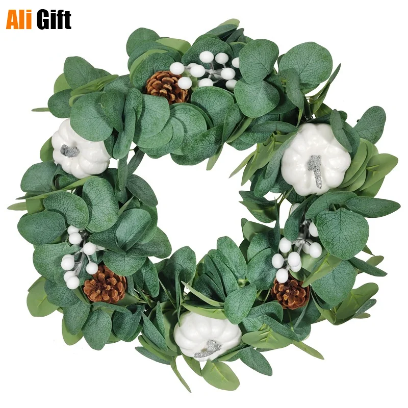 

Harvest Festival Wreath Nordic Festival Home Decoration Pumpkin Pinecone Simulation Harvest Festival Wreath