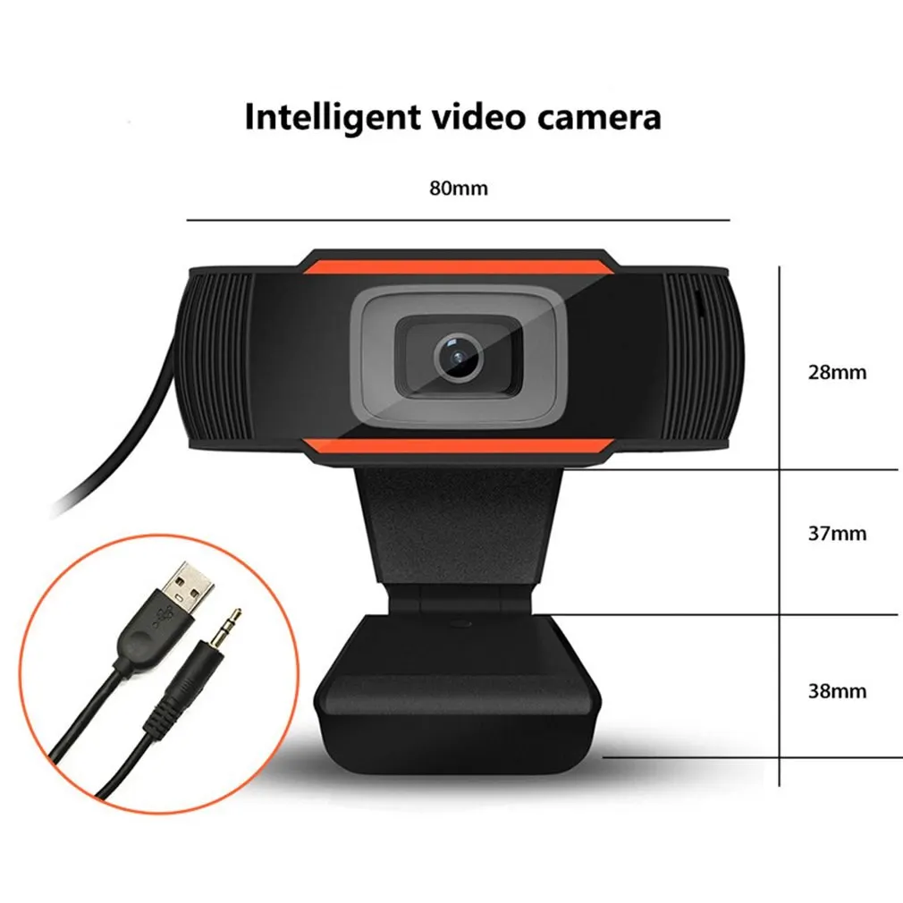 

2020 Rotatable HD Webcam PC Mini USB 2.0 Web Camera Video Recording High definition with 1080P/720P/480P true color images