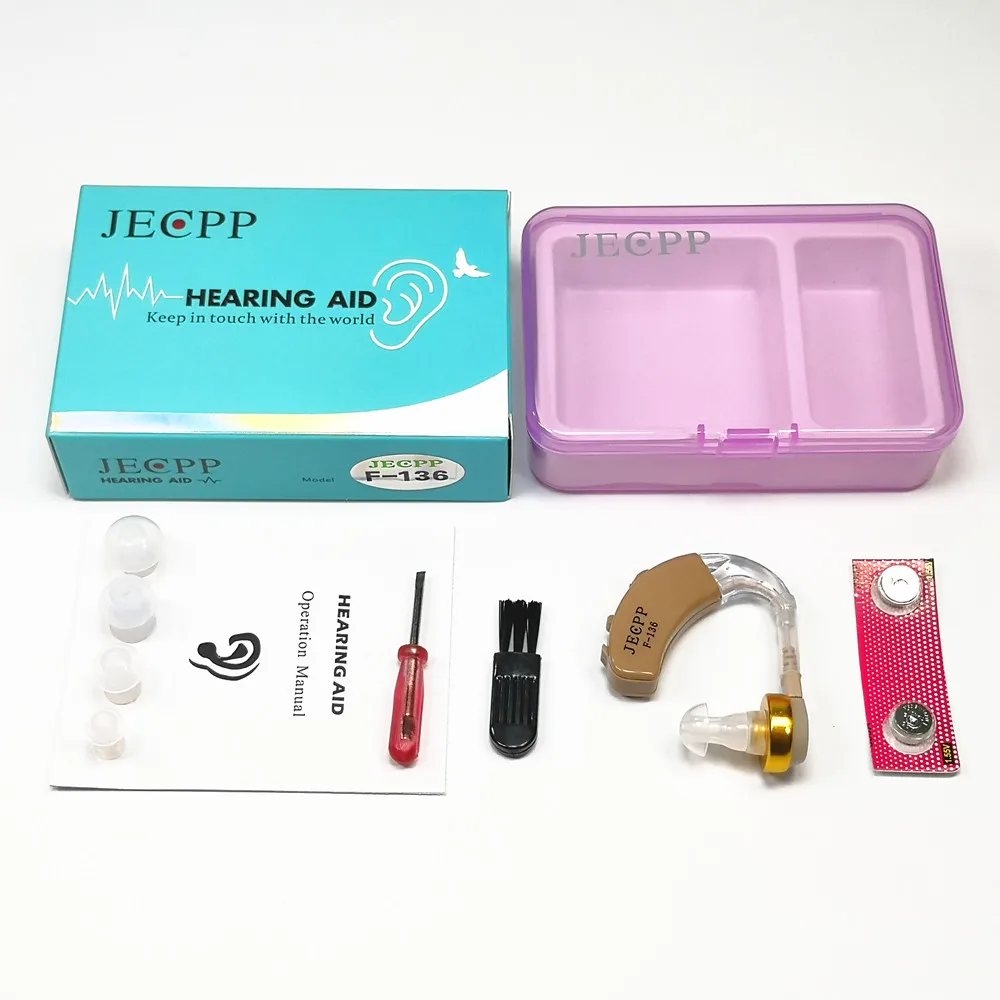 Слуховой аппарат JECPP для пожилых людей устройство усиления слуха с чистящей