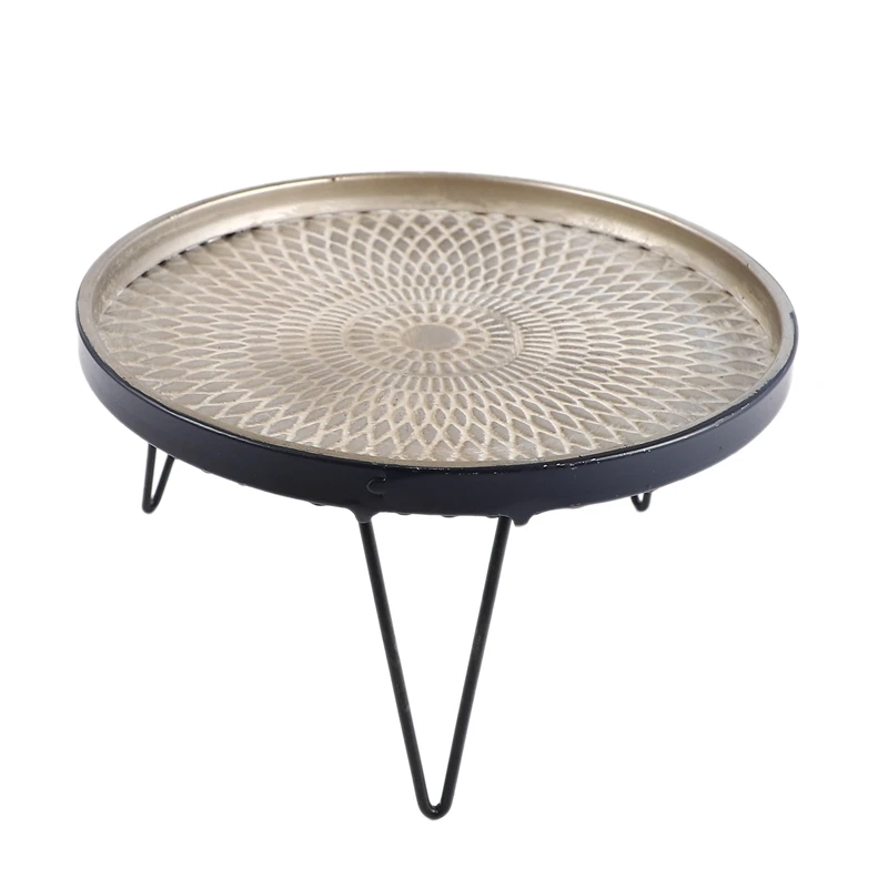 Винтажный промышленный круглый из кованого железа поднос стеллажи фрукты