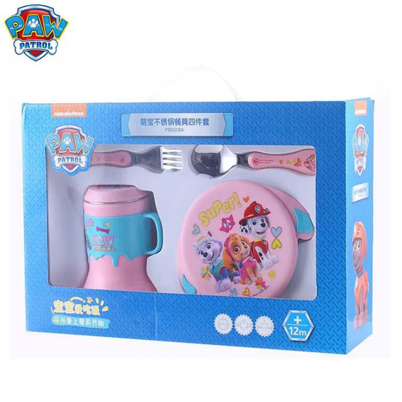 Подлинные чаши Paw patrol 350 мл + 15 см фолк ложка 320 чашка с рожком для детей подарок
