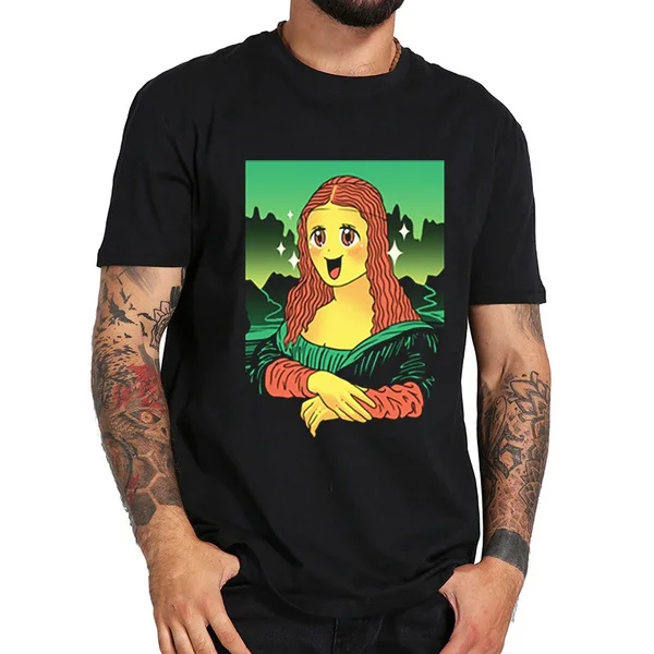 

kawaii lisa T Shirt Men Tees Crew Collar Top Short Sleeve Cotton Plus Size Retro T-Shirt