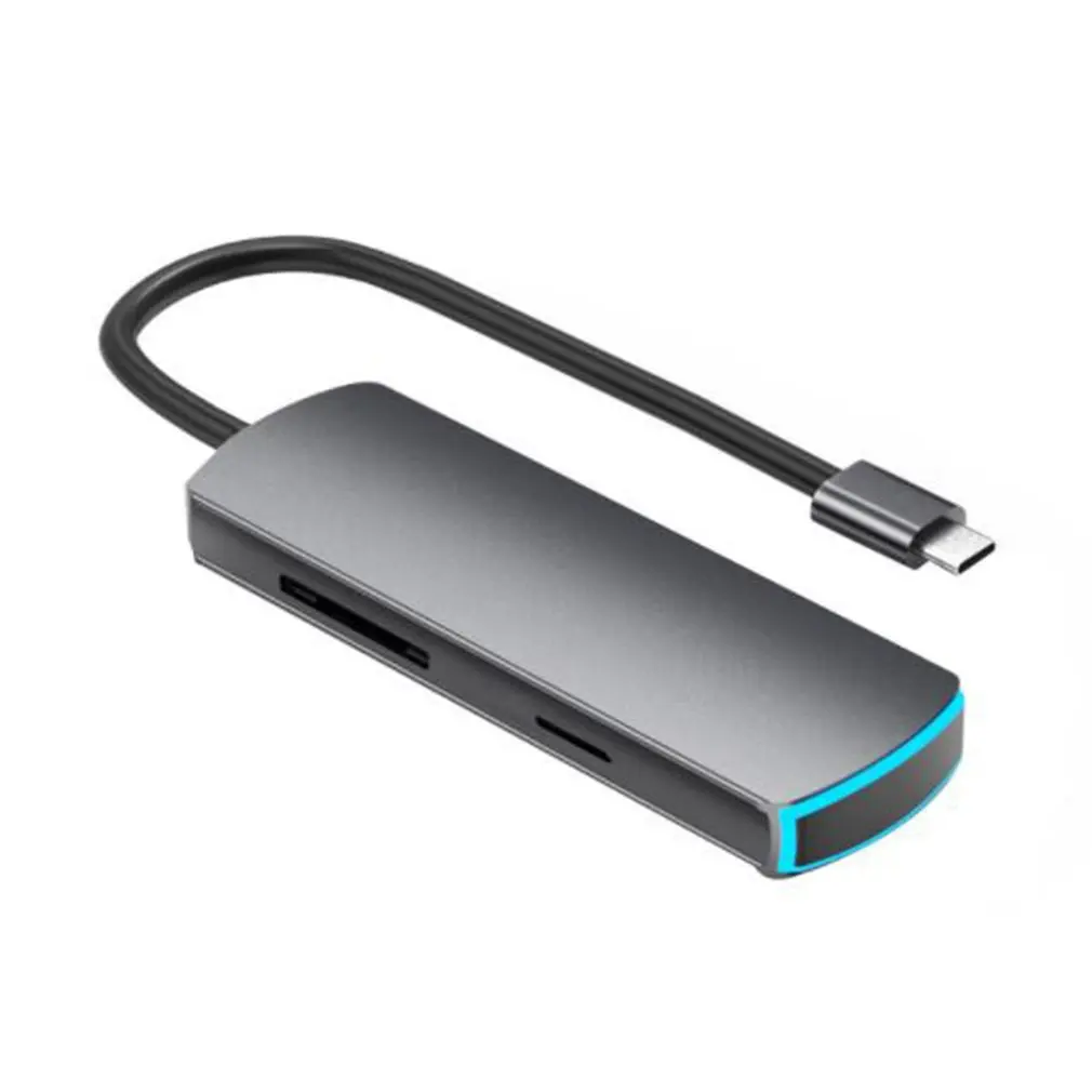 

Type-C на HDMI-совместимая карта безопасности TF концентратор 3,0 6 в 1 расширитель подключение нескольких устройств проектор подключения к ноутбу...