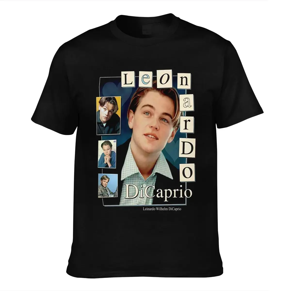 Редкий редкий Леонардо ДиКаприо черная аниме Мужская футболка большого размера