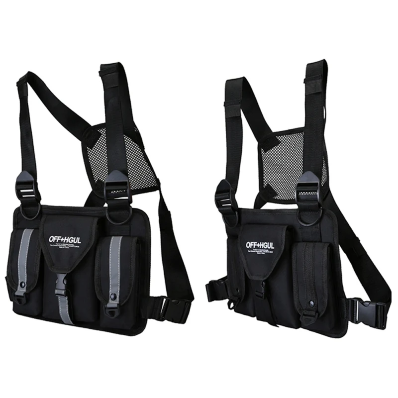 Тактические сумки через плечо для мужчин в стиле хип-хоп уличная нагрудная сумка