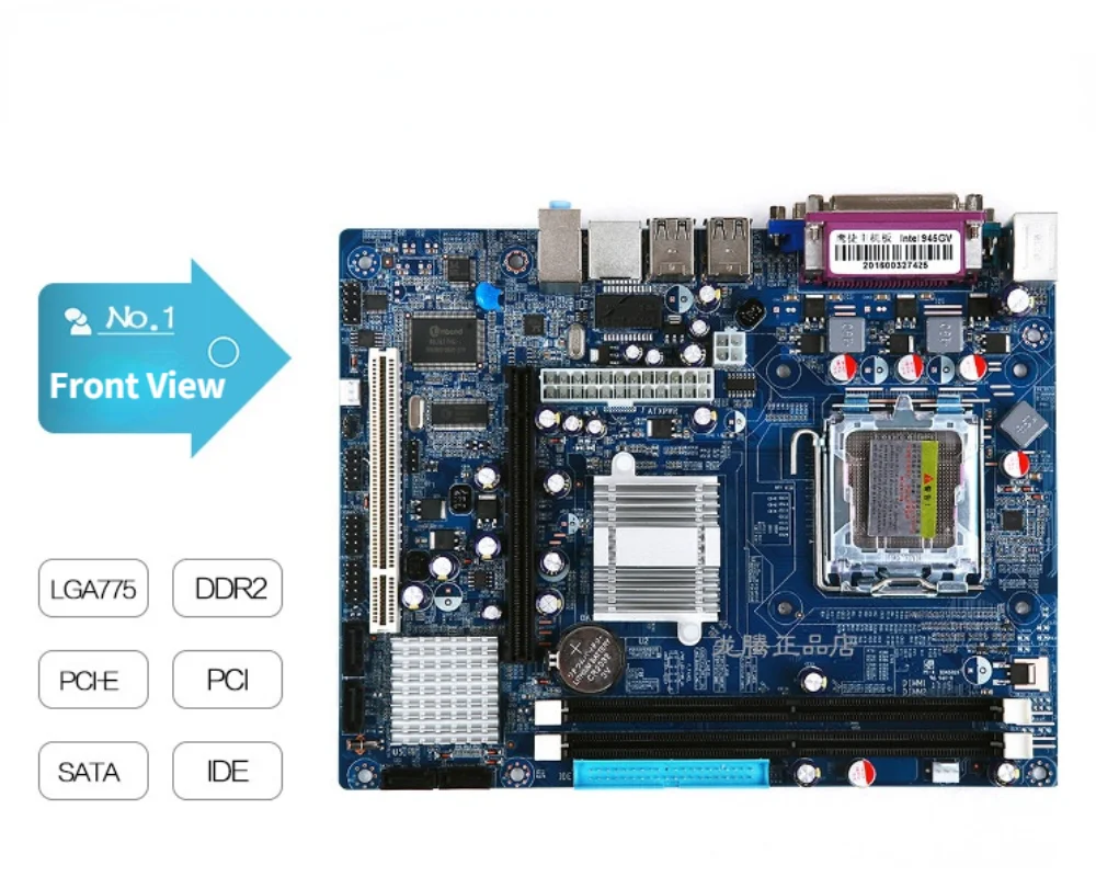 Материнская плата Intel 945GV ATX LGA 775 PCI-E 4 шт. SATA II VGA + LPT COM поддержка одноканальной или