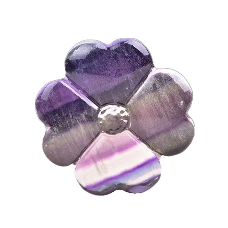 

Natural gemstone hand-carved rainbow fluorite folk crafts for home decoration