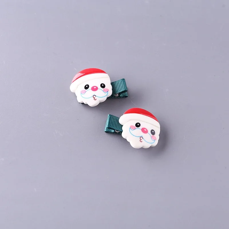 santa claus 1 Детские зажимы для волос для женщин девочек милые рождественские лося заколки для волос украшение для волос с героями мультфильмов детские заколки Шарм ювелирные изделия подарок аксессуары для волос - Цвет: santa claus 1