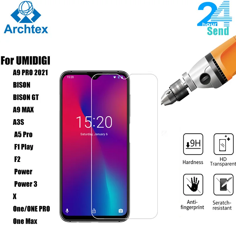 Закаленное стекло для UMIDIGI A9 PRO 2021 BISON GT MAX A3S A5 Pro F1 Play F2 Power 3 X ONE One Max стеклянная