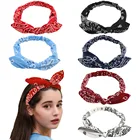 Повязка для волос женская, замшевая, мягкая, однотонная, с принтом