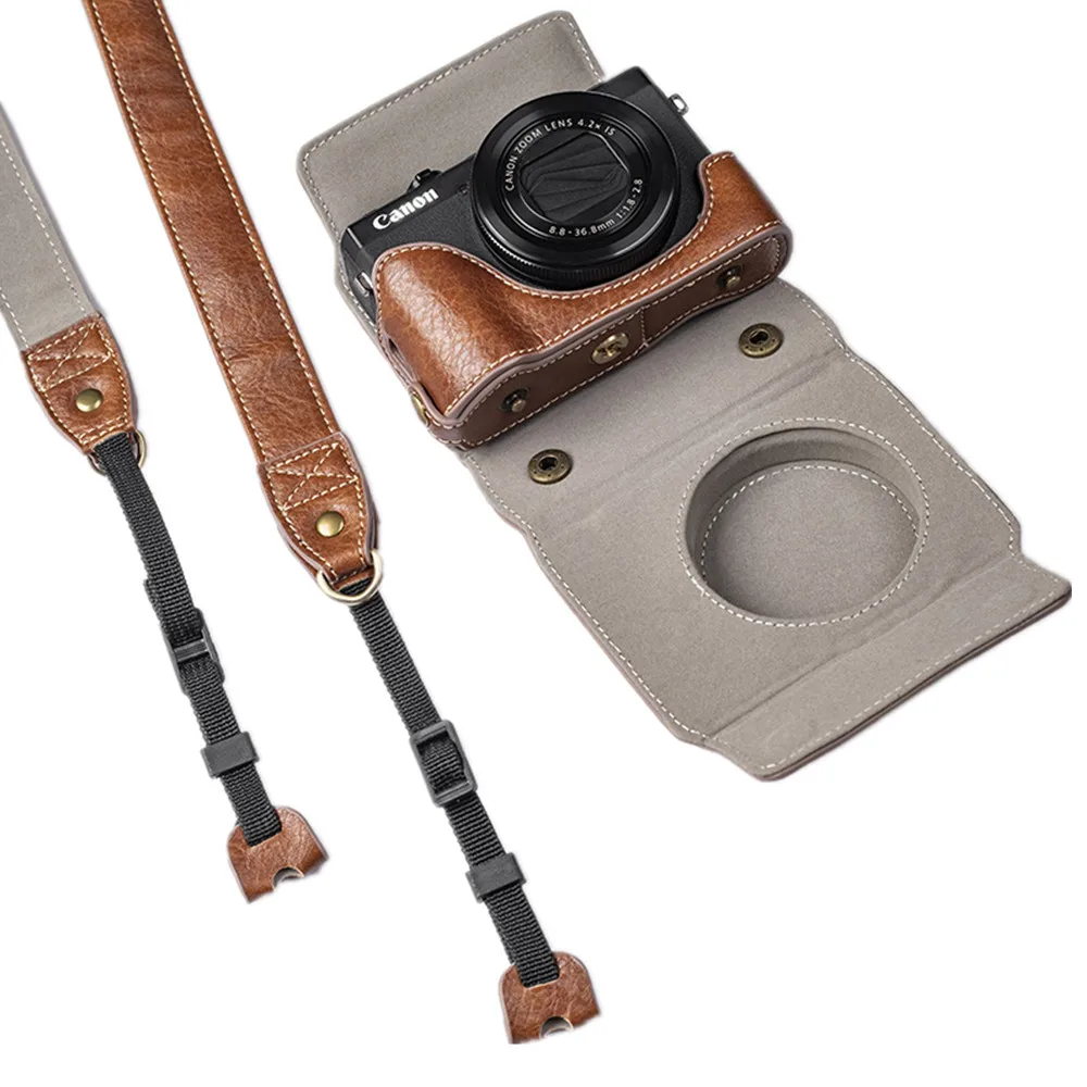 Base da Câmera do Plutônio + Capa + Cinta para Canon Mark G7x Iii – g7 x