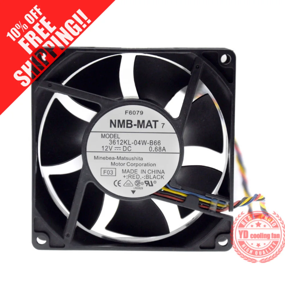 Новый NMB MAT 3612KL 04W B66 12V 0.68A 9032 4 линии для DELL сервер блок питания ATX вентилятор
