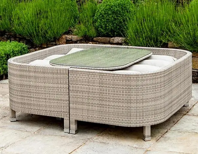 Уличные наборы диванов из ротанга ПЭ для балкона виллы стола и стульев|Садовые