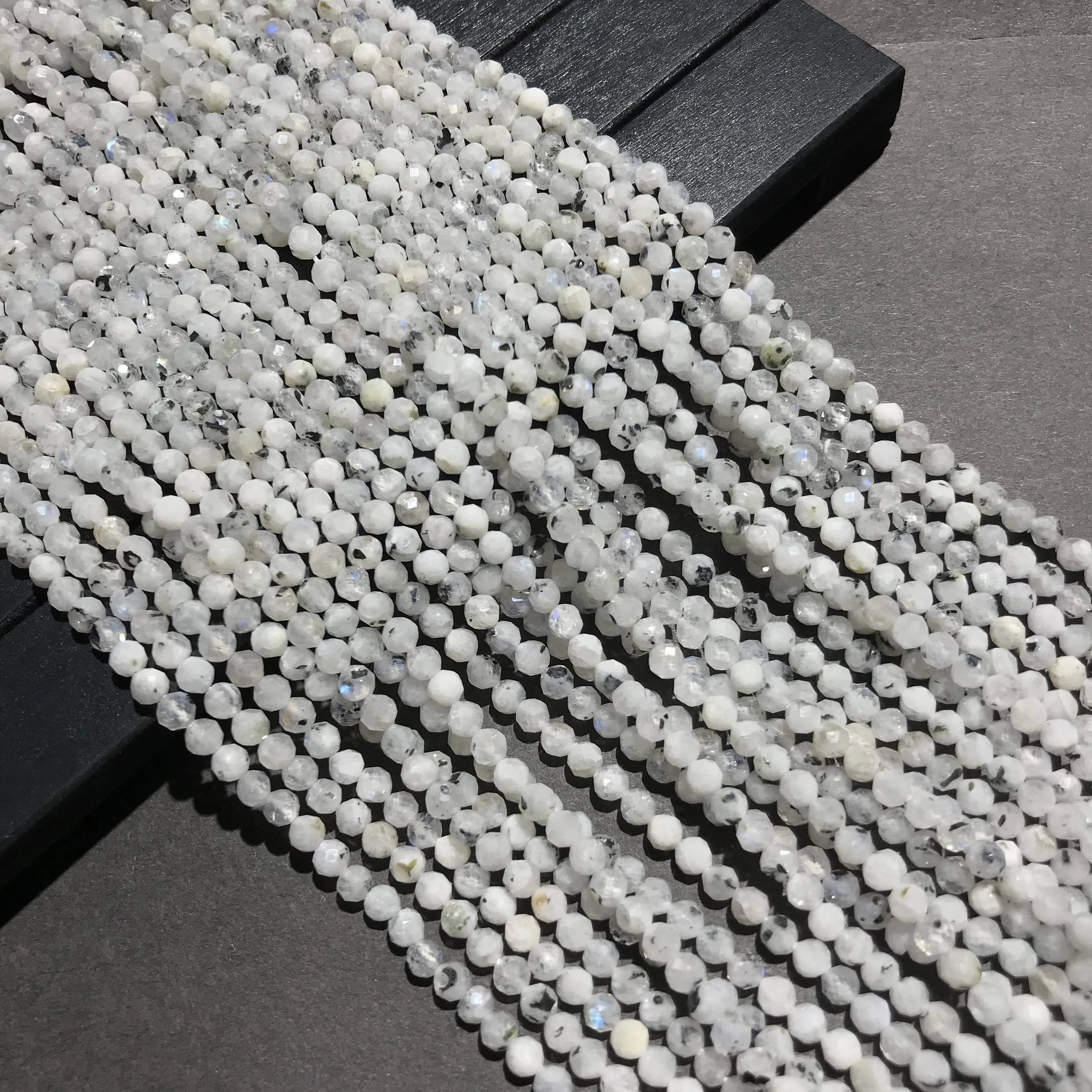 

2mm Factory Price Natural Stone Small Faceted Bead Moonstone Gemstone Spacer Loose Bead for Jewelry Making DIY Bracelet Necklace