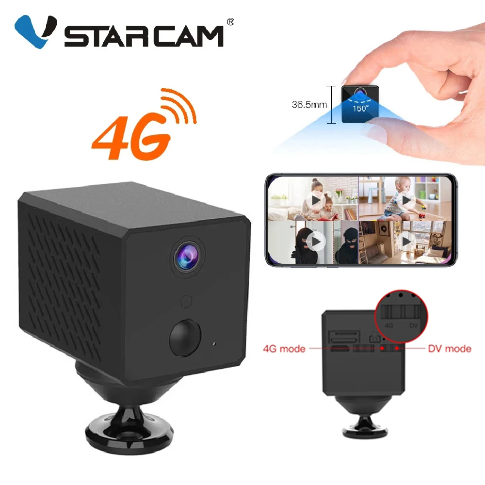 2021 Vstarcam Новая 4G аккумуляторная мини камера 2 Мп 1080P IP Камера ИК видеонаблюдения