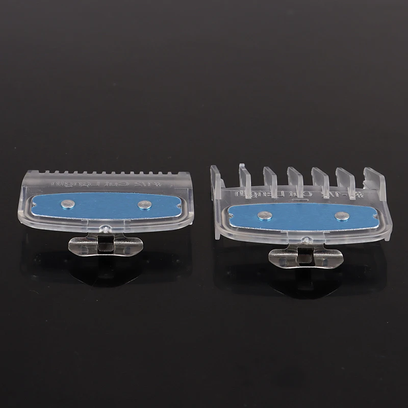 

2PCS Professional Cutting Guide Comb Hair Clipper Limit Comb With Metal Clip.