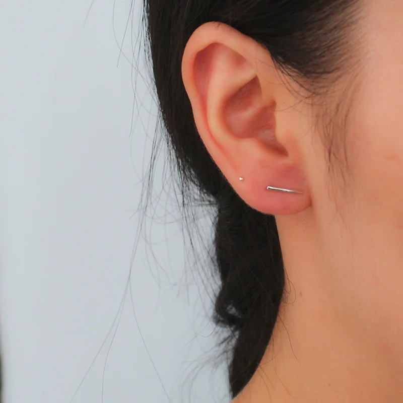 Женские гладкие серьги кольца Trustdavis из серебра 925 пробы ювелирное изделие в