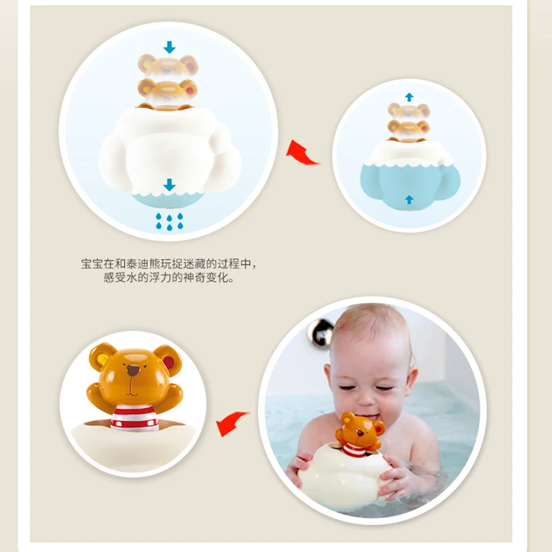 Hape Детские Игрушки для ванны водная игрушка детские игрушки плавания Тедди