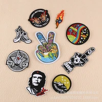 20pcslot round embroidery patches letters strange things palm sports clothing accessories heat transfer badge iron clothes