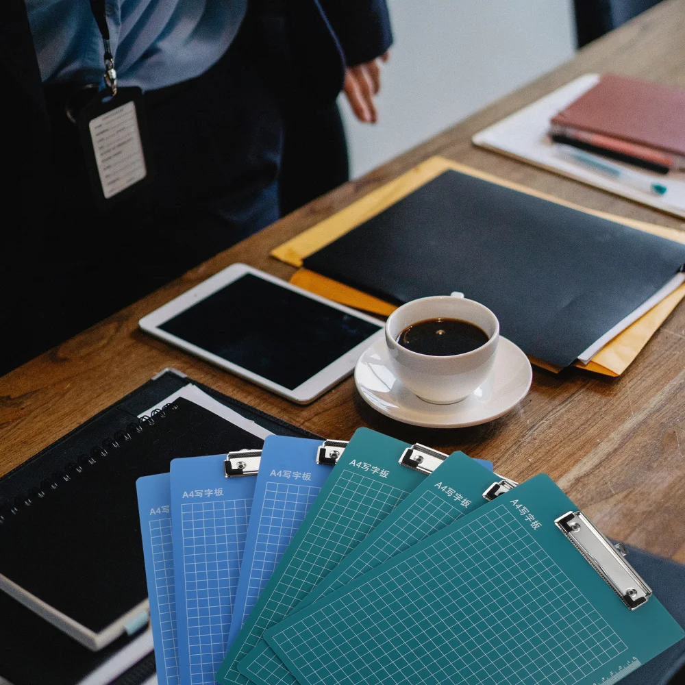 

6Pcs Clipboards A4 Clipboard Hardboard Paper Holder Writing Folder