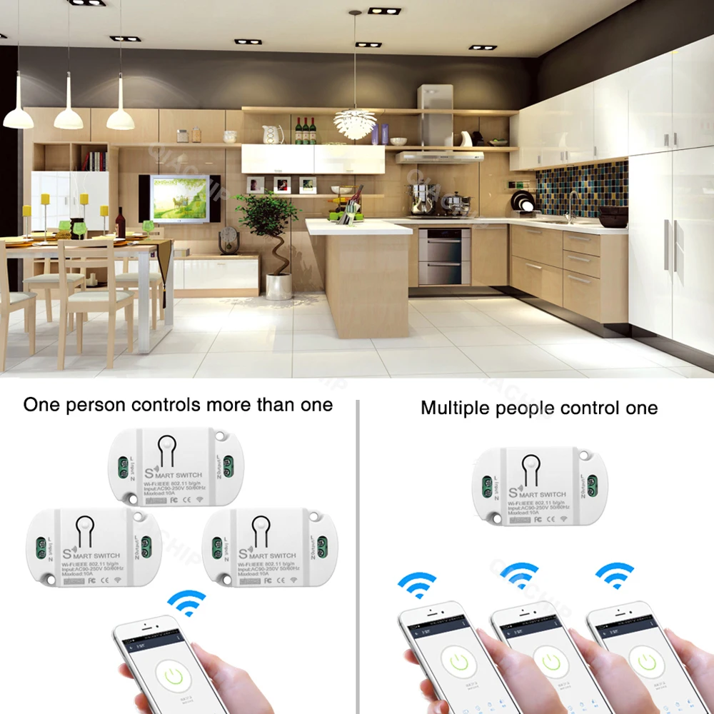 wireless remote control timing switch wifi intelligent on off device mobile phone wifi modified parts graffiti intelligent life free global shipping