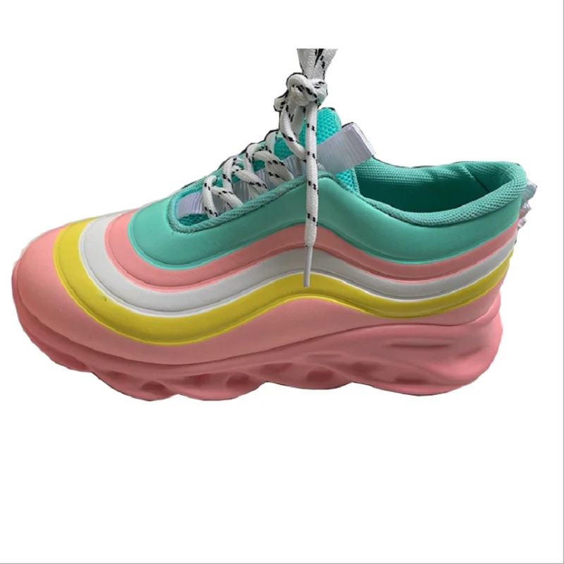 

Women Breathable Mesh Sneakers Woman Lace Up Vulcanized Ladies Comfortable Women's Casual Flat Female Tennis Shoes
