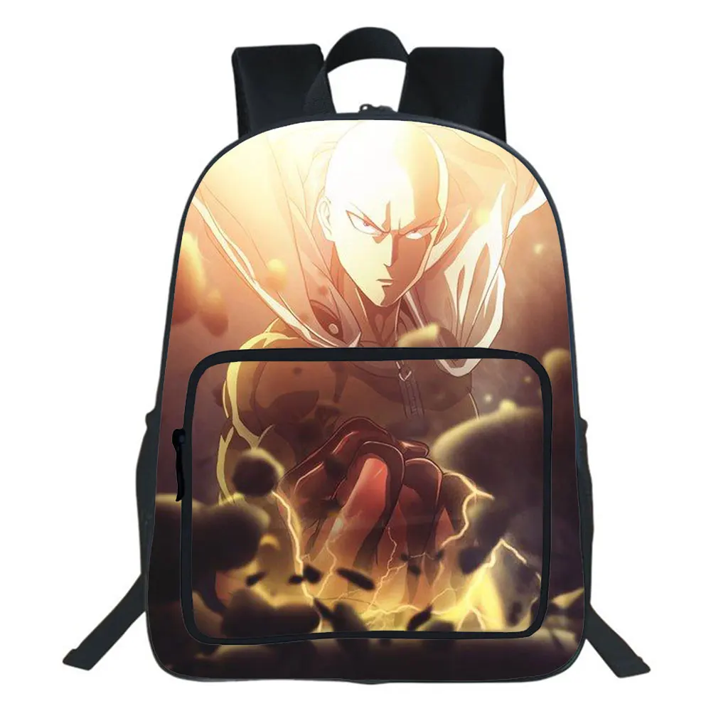 

One Punch Man Backpack Boys Girls Anime Saitama School Bag Fashion Harajuku Large Capacity Bookbag Teens Casual Rucksack