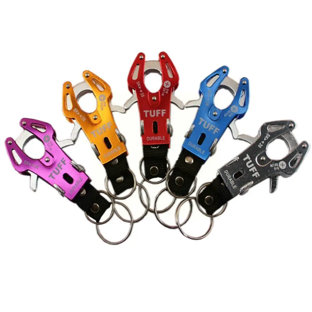 

Travel Camping Carabiner Tactical Portable Aluminum Black Tiger Quick Large Keychain Buckle Release Alloy S5r5