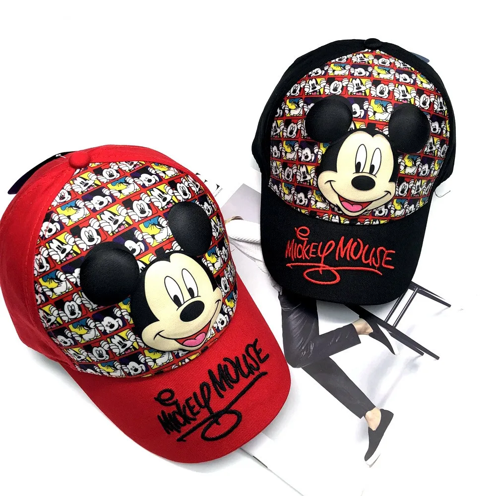 3D уши Микки детская Солнцезащитная Шляпка женская Snapback летняя кепка-бейсболка
