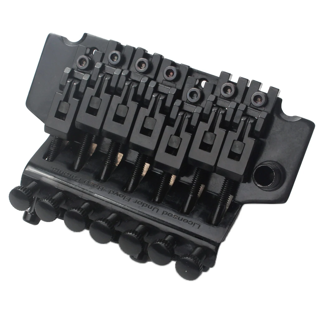 1 set metall 7 string e gitarre doppel tremolo brücke diy mit schloss mutter tremolo arm wrench schrauben lock studs free global shippin