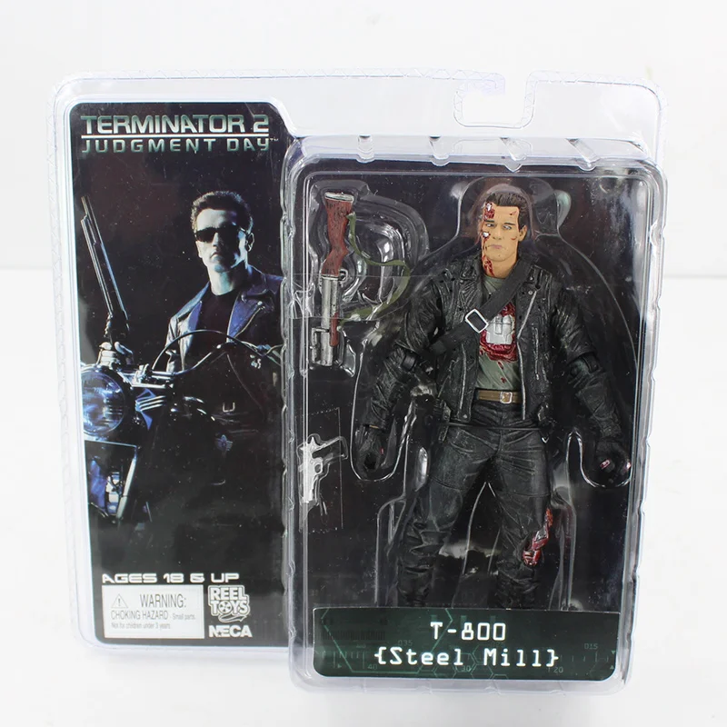 NECA-Figuras de acci&oacute;n coleccionables de PVC modelo Terminator, figura de juguete de Terminator T-800 y T-1000-4