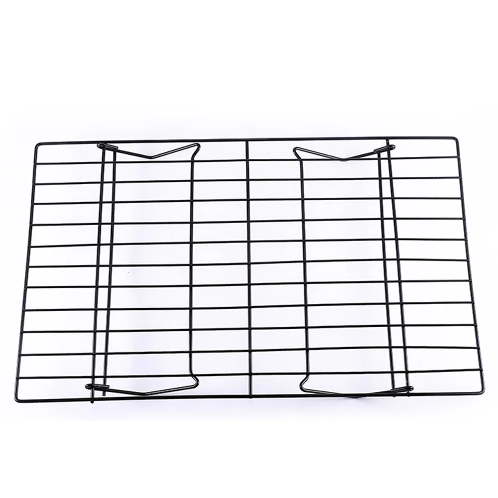 

1pc Black Three-layer Folding Cake Cooling Rack Bread Drying Grid Biscuit Rack