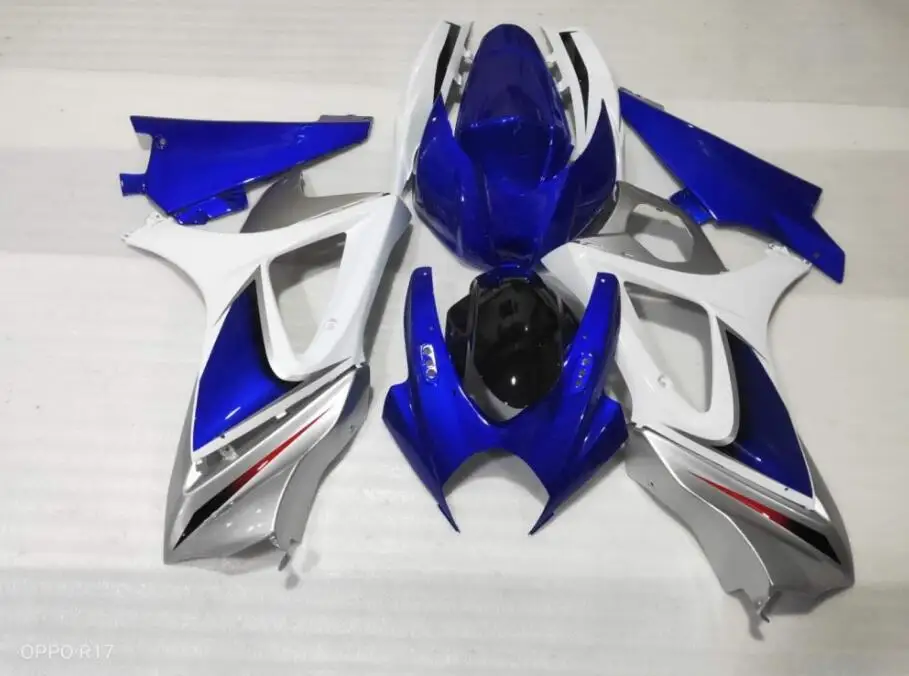 

В наличии! Новый комплект обтекателей для мотоцикла ABS, подходит для Suzuki GSXR1000 2007 2008 K7 07 08, кузов серебристо-голубого цвета