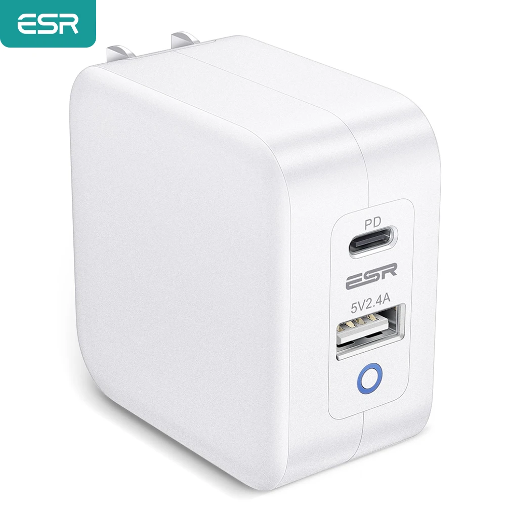 ESR 65 Вт Ган Зарядное устройство штепсельная вилка американского стандарта PD
