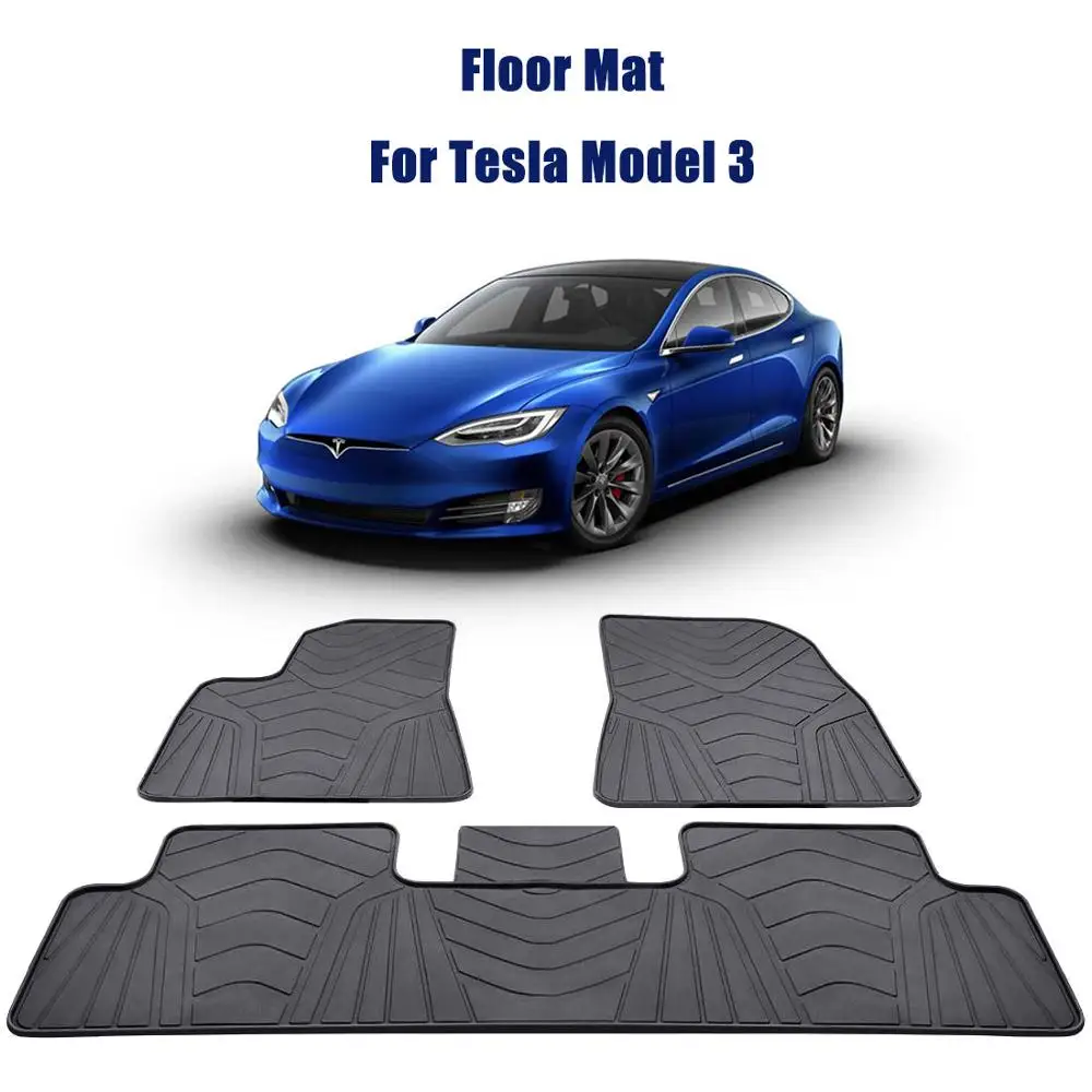 3 шт автомобильные коврики для Tesla модель 2017 2019 нескользящие носки тапочки новорожденных Для коврового