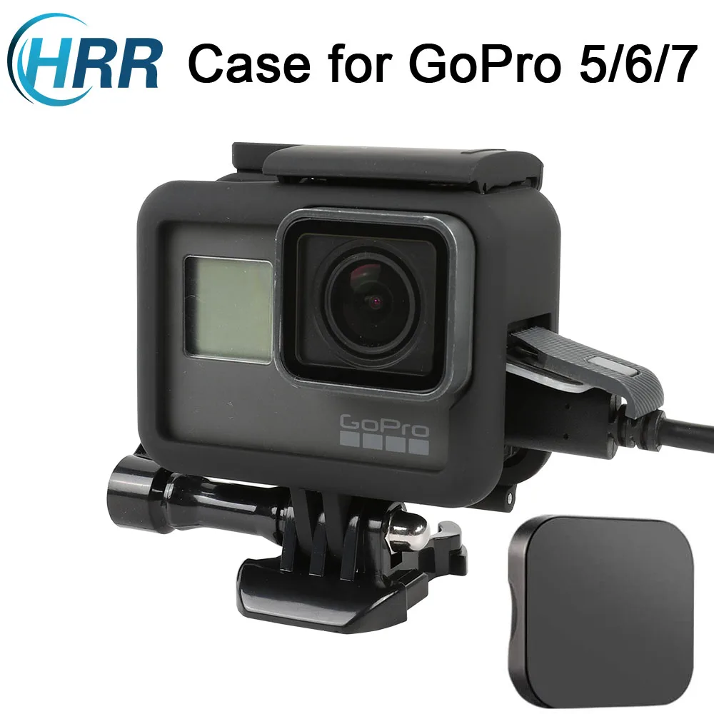 

Frame Mount Housing Case with Lens Cover for GoPro Hero 5 6 7 Hero(2018) Hero5 Hero6 Hero7 Black/White/Silver Camera Accessories