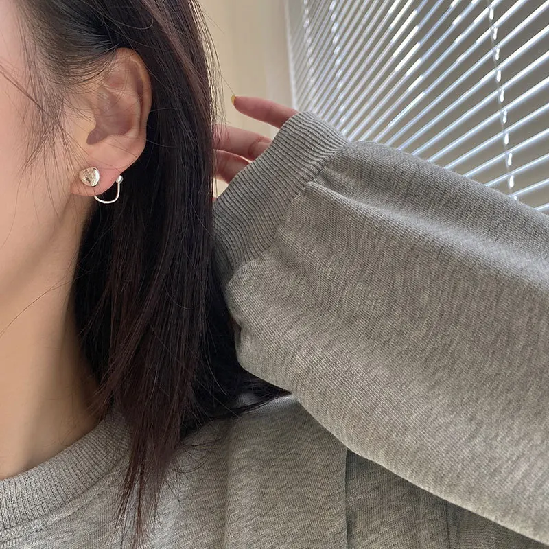 

Trendy 100% 925 Sterling Silver Skull Stud Earrings For Women Ear Accessories, Hiphop Simulated Pearl Earings Fine Jewelry